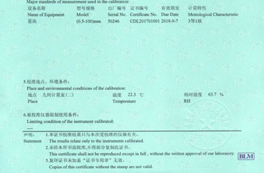制造业91看片APP网站证书报告说明页图片